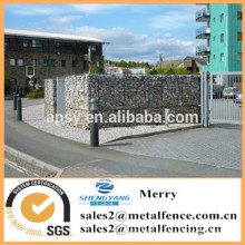 1.5mX1mX1m galván Gabion Galfan 3mm caja de piedra con el perímetro del bloque apartmant con pared de canasta Gabion iluminada